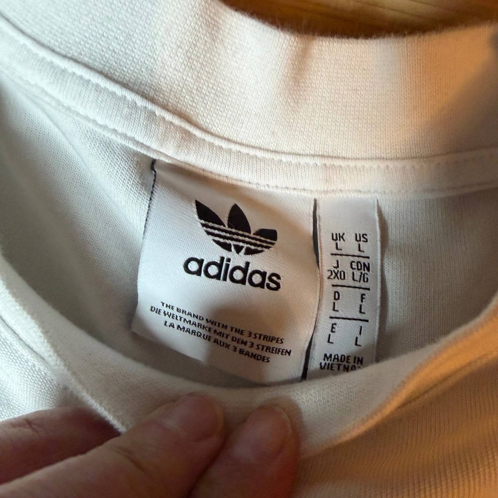 Adidas Originals ZX Colorblock Sweatshirt Mens Large Grey White Black Pullover - Picture 4 of 8
